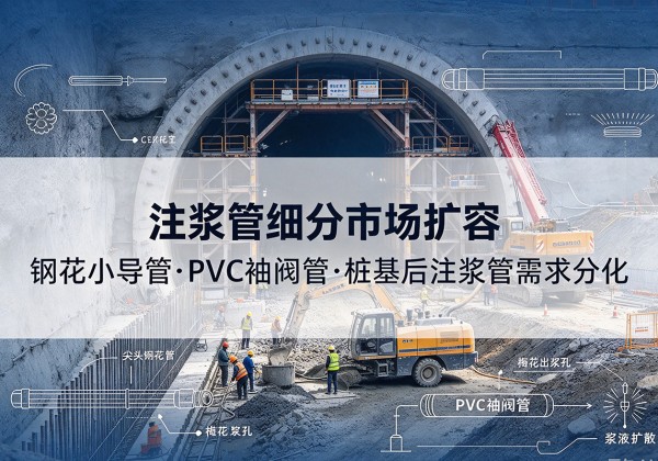 鲅鱼圈注浆管细分市场扩容，隧道钢花小导管、PVC 袖阀管、桩基后注浆管需求分化